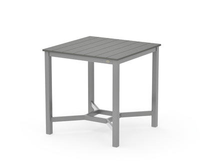 POLYWOOD Main Street 36 x 36 Counter Table in Silver / Slate Grey
