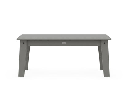 Angled view of the POLYWOOD Lakeside Coffee Table in Slate Grey