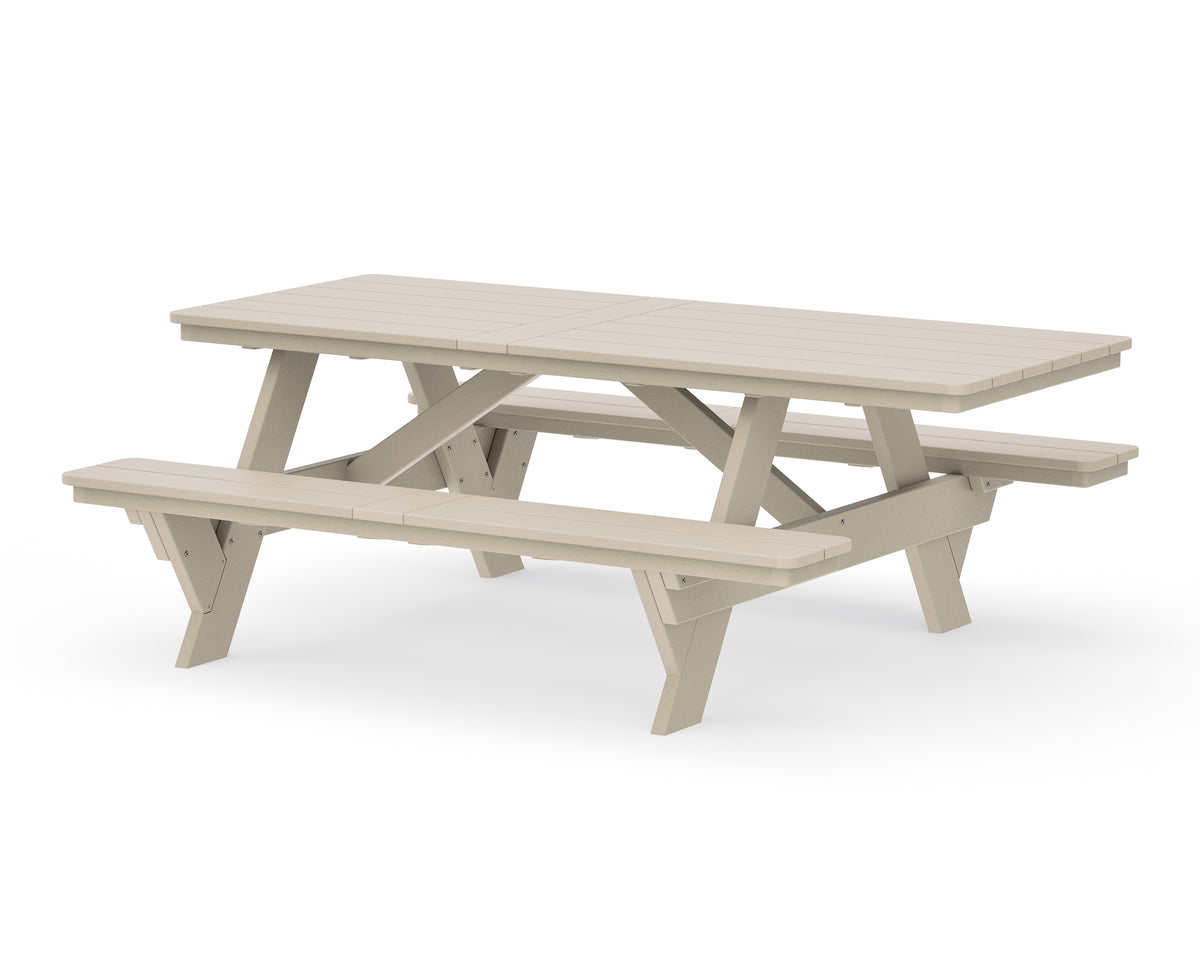 POLYWOOD Rockford 85” ADA Picnic Table in Sand