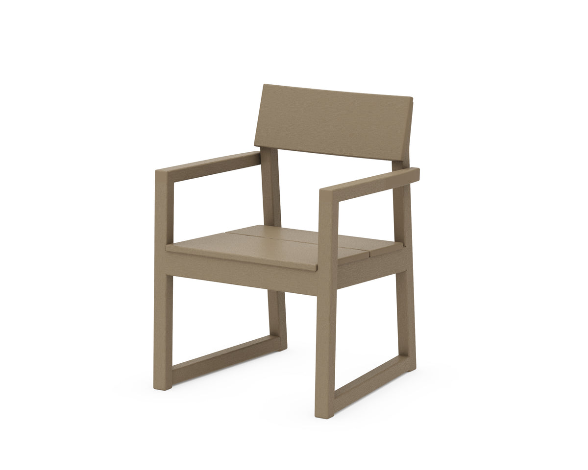 POLYWOOD EDGE Dining Arm Chair in Vintage Sahara