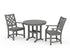 POLYWOOD Wovendale 3-Piece Farmhouse Dining Set in Slate Grey