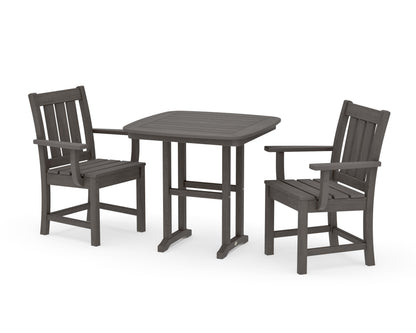 POLYWOOD Oxford 3-Piece Dining Set in Driftwood