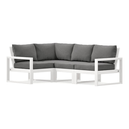 POLYWOOD EDGE 4-Piece Modular Deep Seating Set in Vintage White