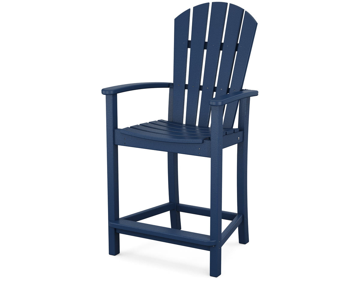 POLYWOOD Palm Coast Counter Chair in Navy