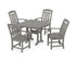 POLYWOOD Cottage 5-Piece Dining Set with Trestle Legs in Slate Grey