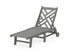POLYWOOD Chippendale Chaise with Wheels in Slate Grey