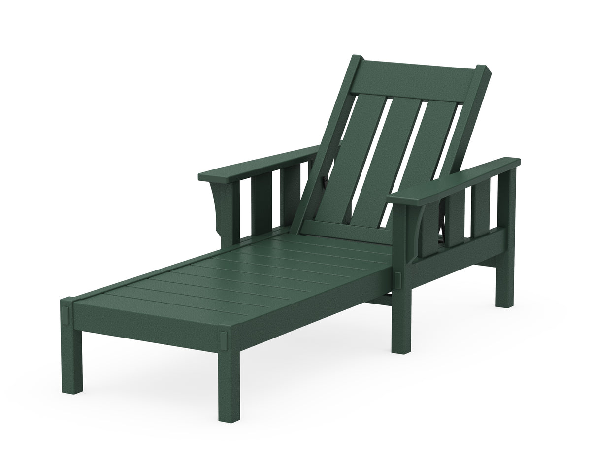POLYWOOD Acadia Chaise Lounge in Green