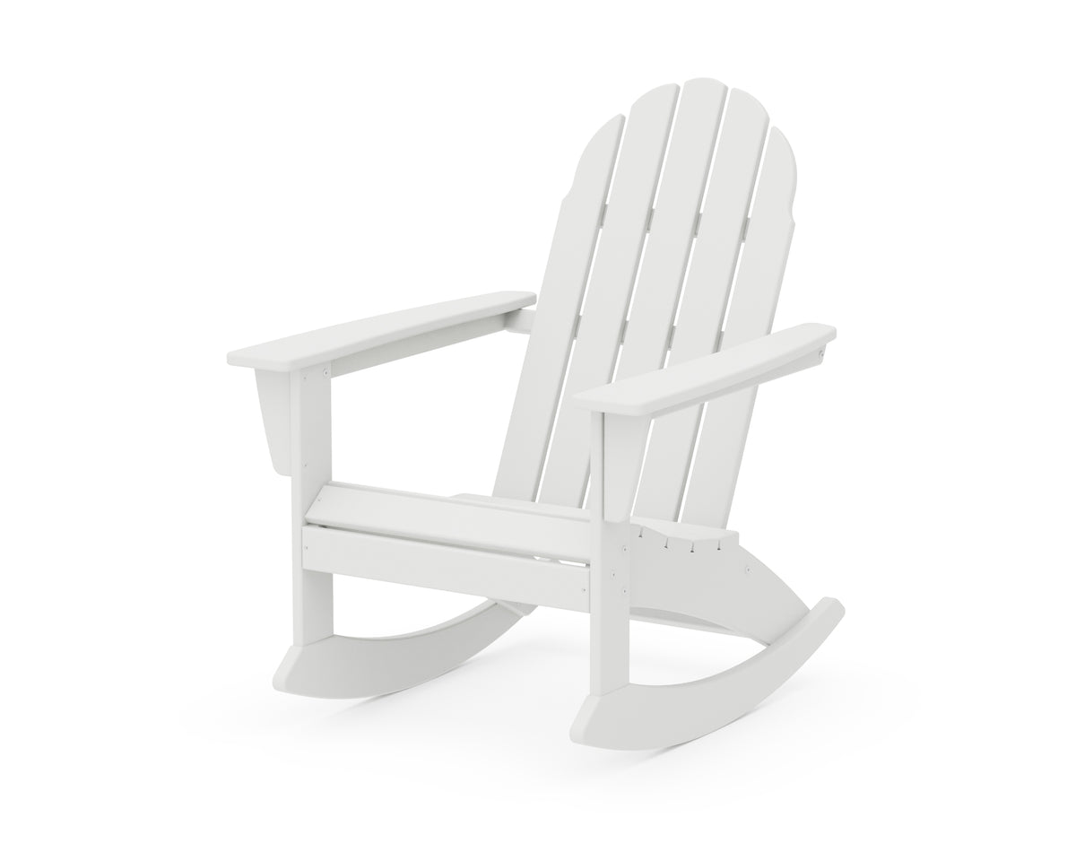 POLYWOOD Vineyard Adirondack Rocking Chair in White