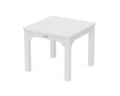 POLYWOOD Chinoiserie End Table in Vintage White