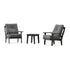 POLYWOOD Mission 3-Piece Deep Seating Set in Black