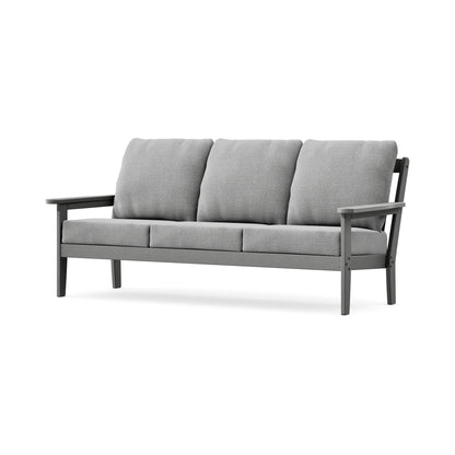 POLYWOOD Cottage Deep Seating Sofa in Slate Grey / Grey Mist