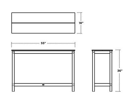 POLYWOOD Studio Balcony Counter Table dimensions