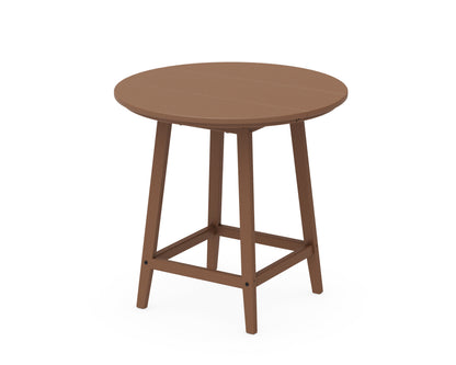 POLYWOOD Studio 30" Round Bistro Table in Teak