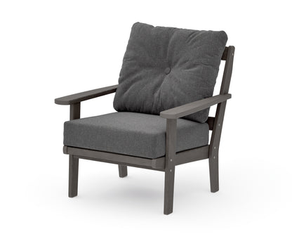 POLYWOOD Mission Deep Seating Chair in Driftwood / Ash Charcoal