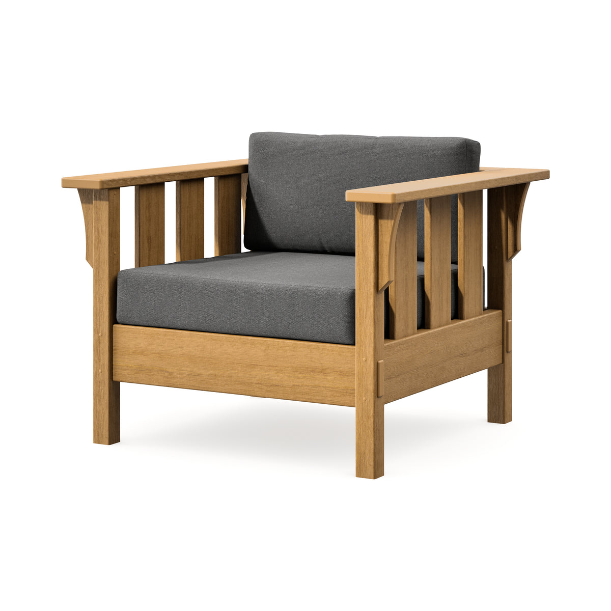 POLYWOOD Acadia Deep Seating Chair in Natural / Ash Charcoal