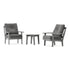 POLYWOOD Oxford 3-Piece Deep Seating Set in Slate Grey