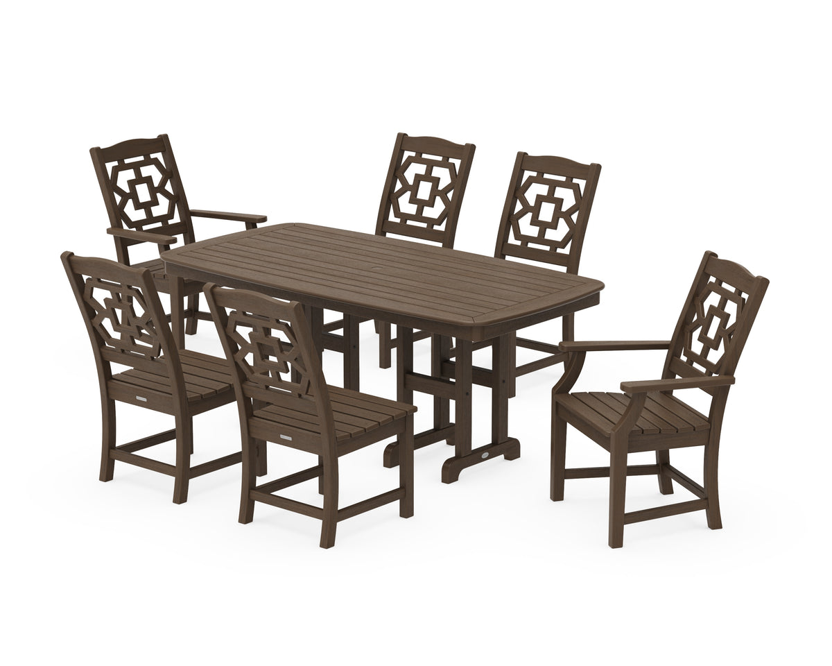 POLYWOOD Chinoiserie 7-Piece Dining Set in Kona