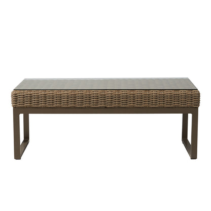 Lloyd Flanders Milan 48.5" Rectangular Cocktail Table, lifestyle photo 4