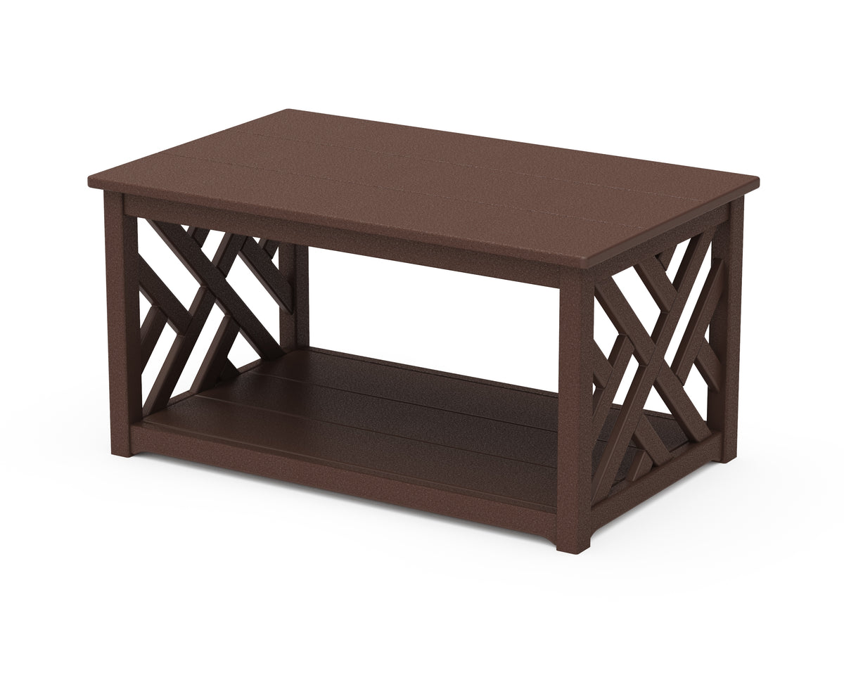 POLYWOOD Chippendale Coffee Table in Mahogany