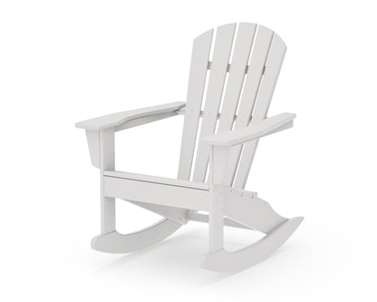 POLYWOOD Palm Coast Adirondack Rocking Chair in Vintage White