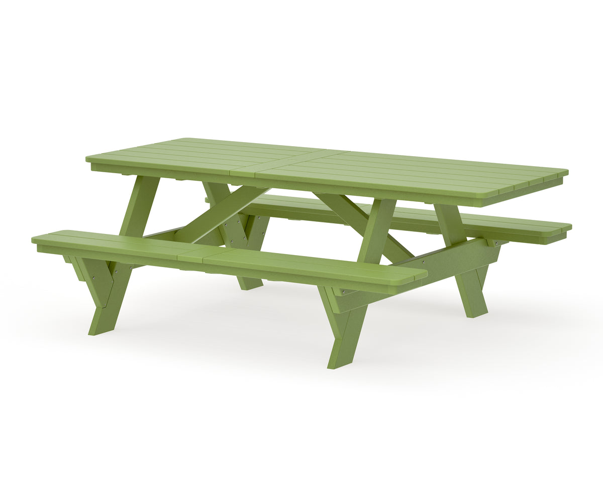 POLYWOOD Rockford 85” ADA Picnic Table in Lime
