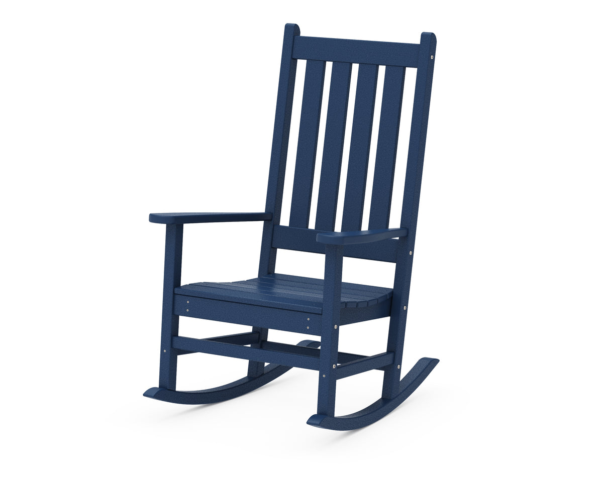 POLYWOOD Vineyard Porch Rocking Chair in Navy