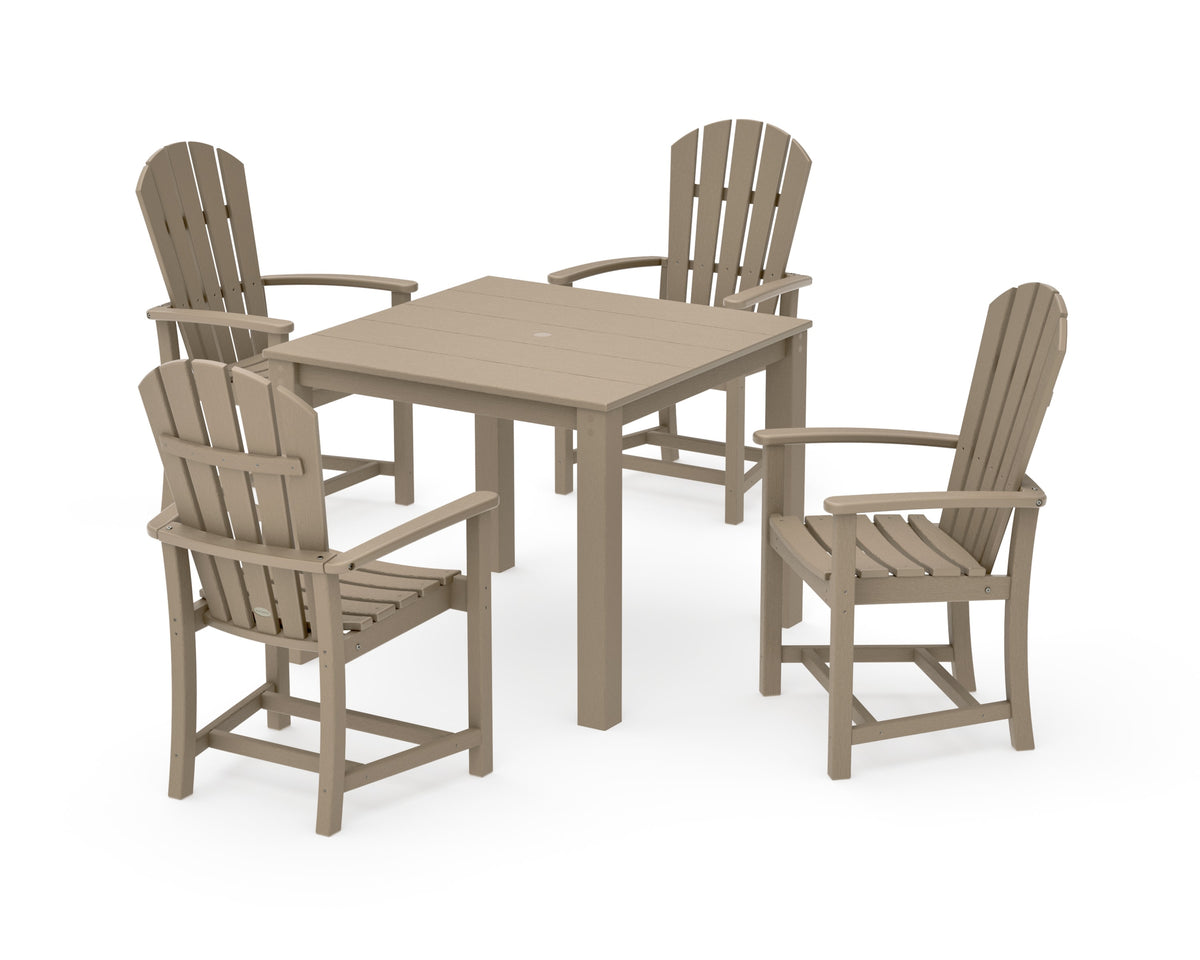 POLYWOOD Palm Coast 5-Piece Parsons Dining Set in Vintage Sahara
