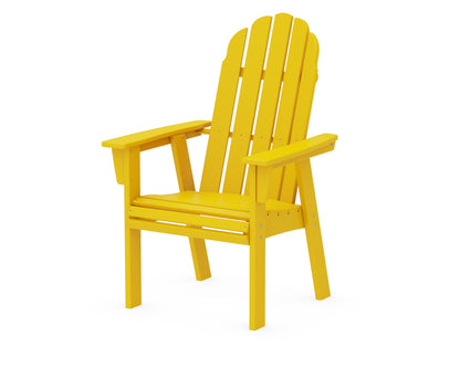 POLYWOOD Vineyard Curveback Adirondack Dining Chair in Lemon