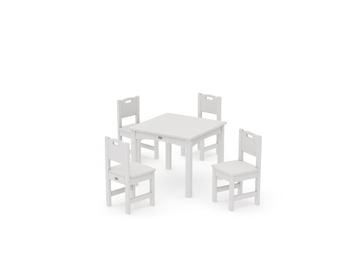 POLYWOOD Toddler 5-Piece Dining Set in Vintage White