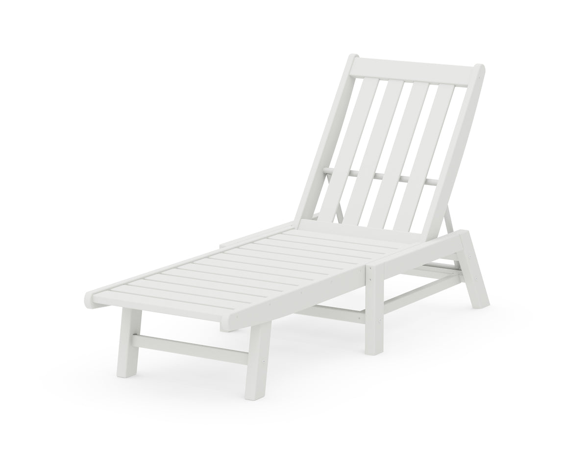 POLYWOOD Vineyard Chaise in White