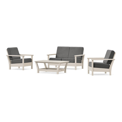 POLYWOOD Harbour 4-Piece Deep Seating Set in Sand