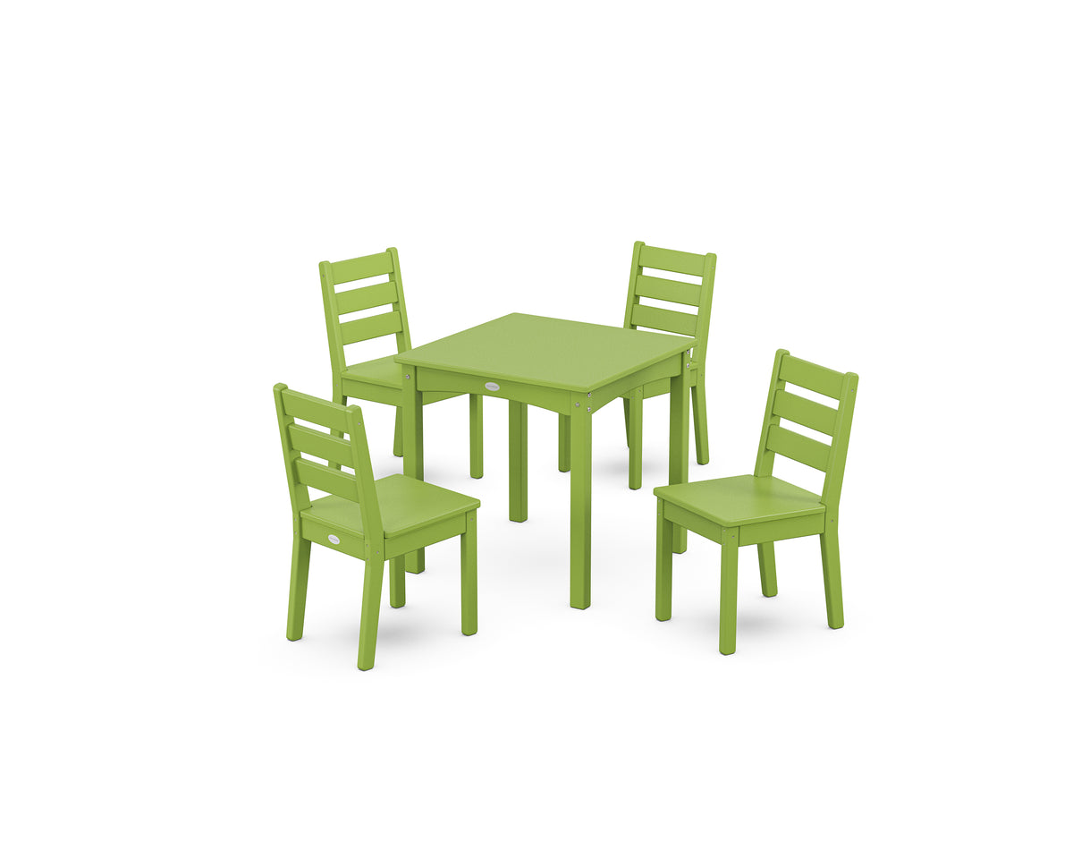 POLYWOOD Lakeside Kids 5-Piece Dining Set in Lime