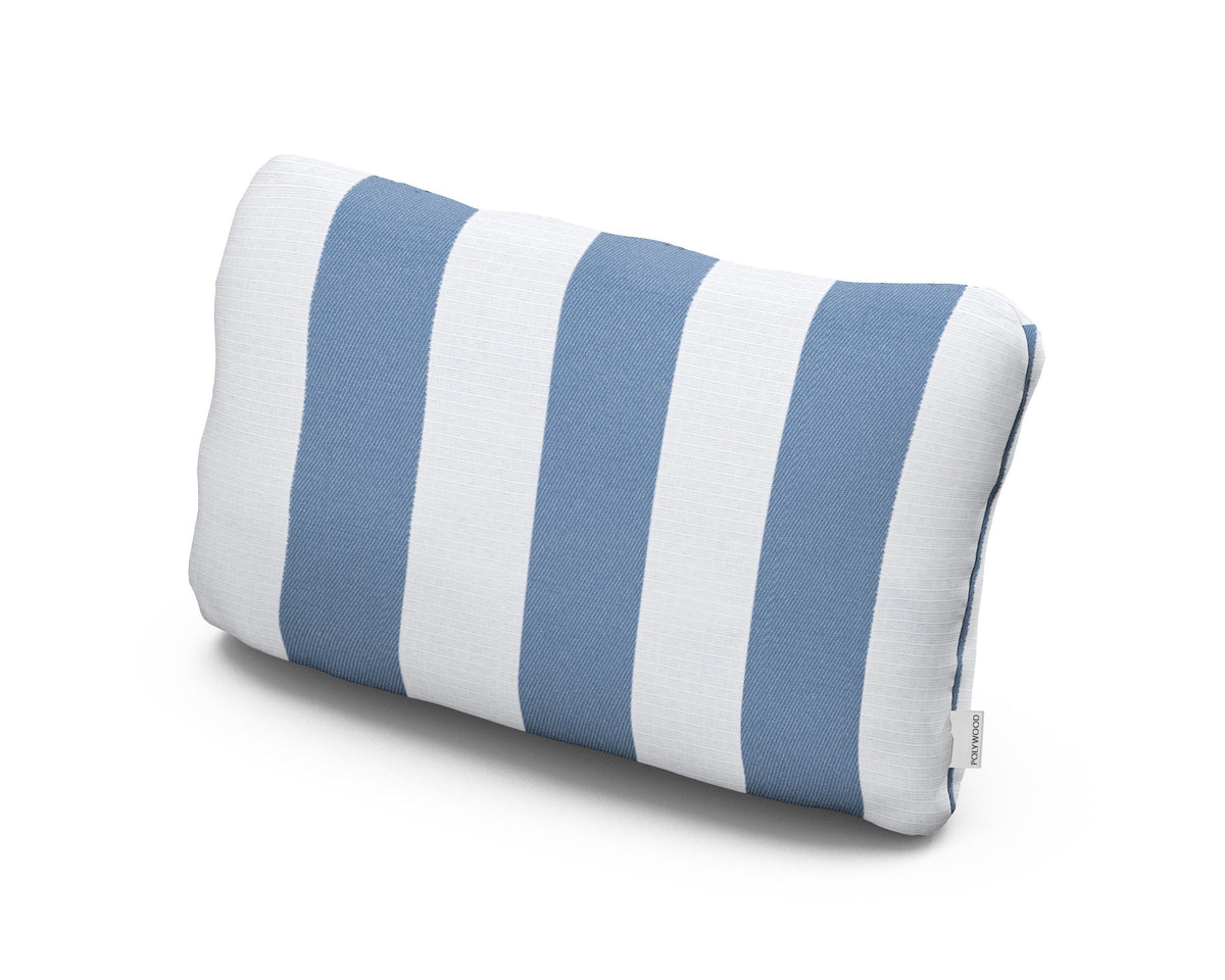 POLYWOOD Outdoor Lumbar Pillow in Cabana Stripe Sky Blue