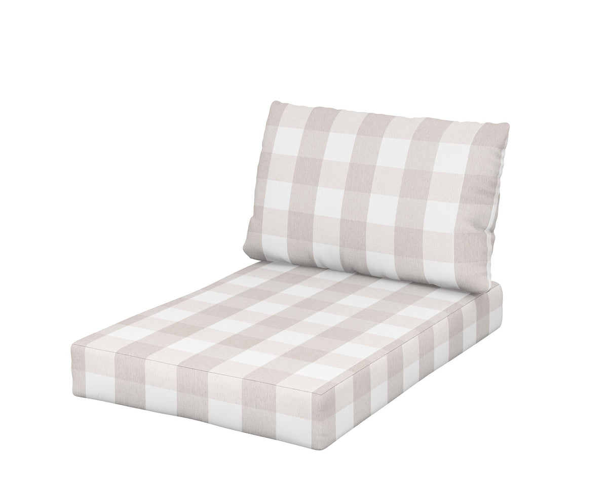 POLYWOOD Daybed Swing Seat/Back Cushion in Buffalo Plaid Dune Burlap