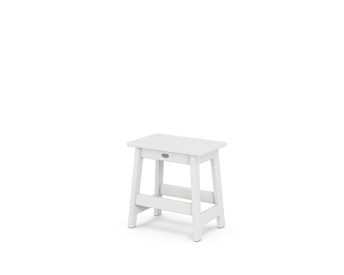 POLYWOOD Modern Studio Stool in White