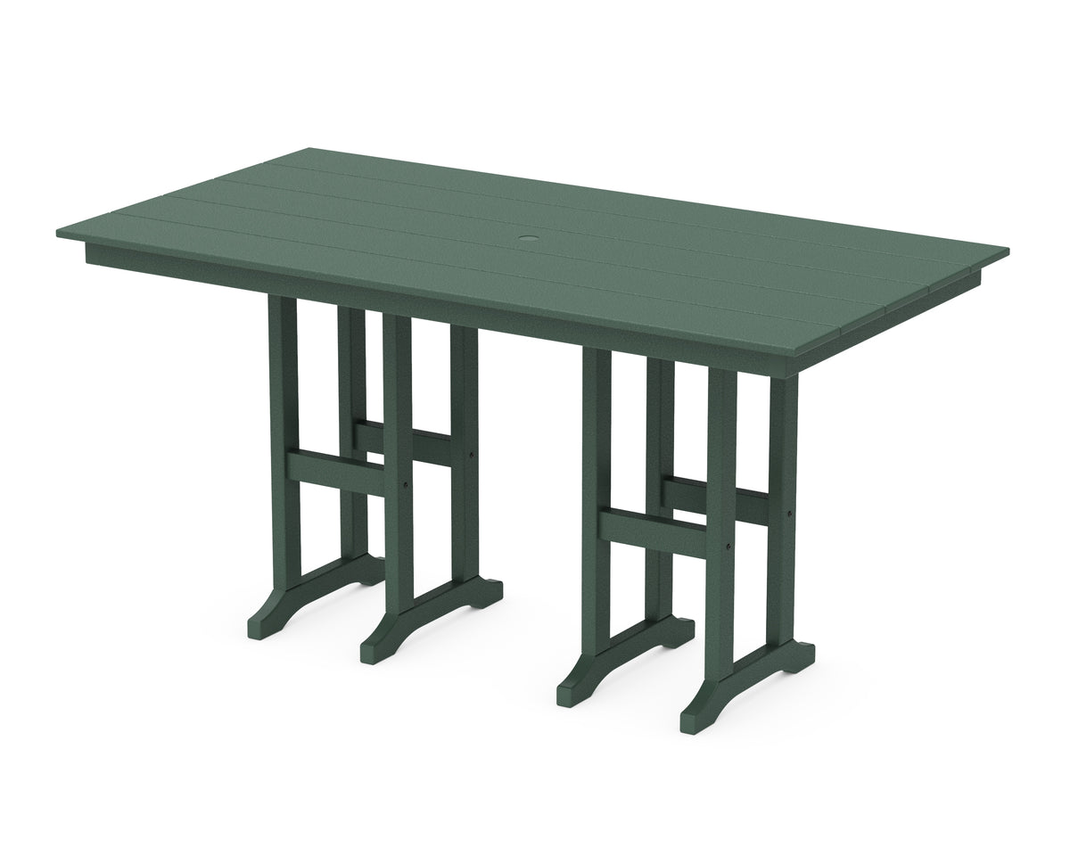 POLYWOOD Farmhouse 37" x 72" Counter Table in Green