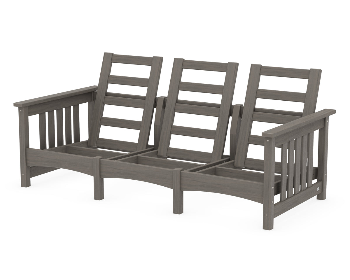 POLYWOOD Club Mission Sofa Frame in Driftwood