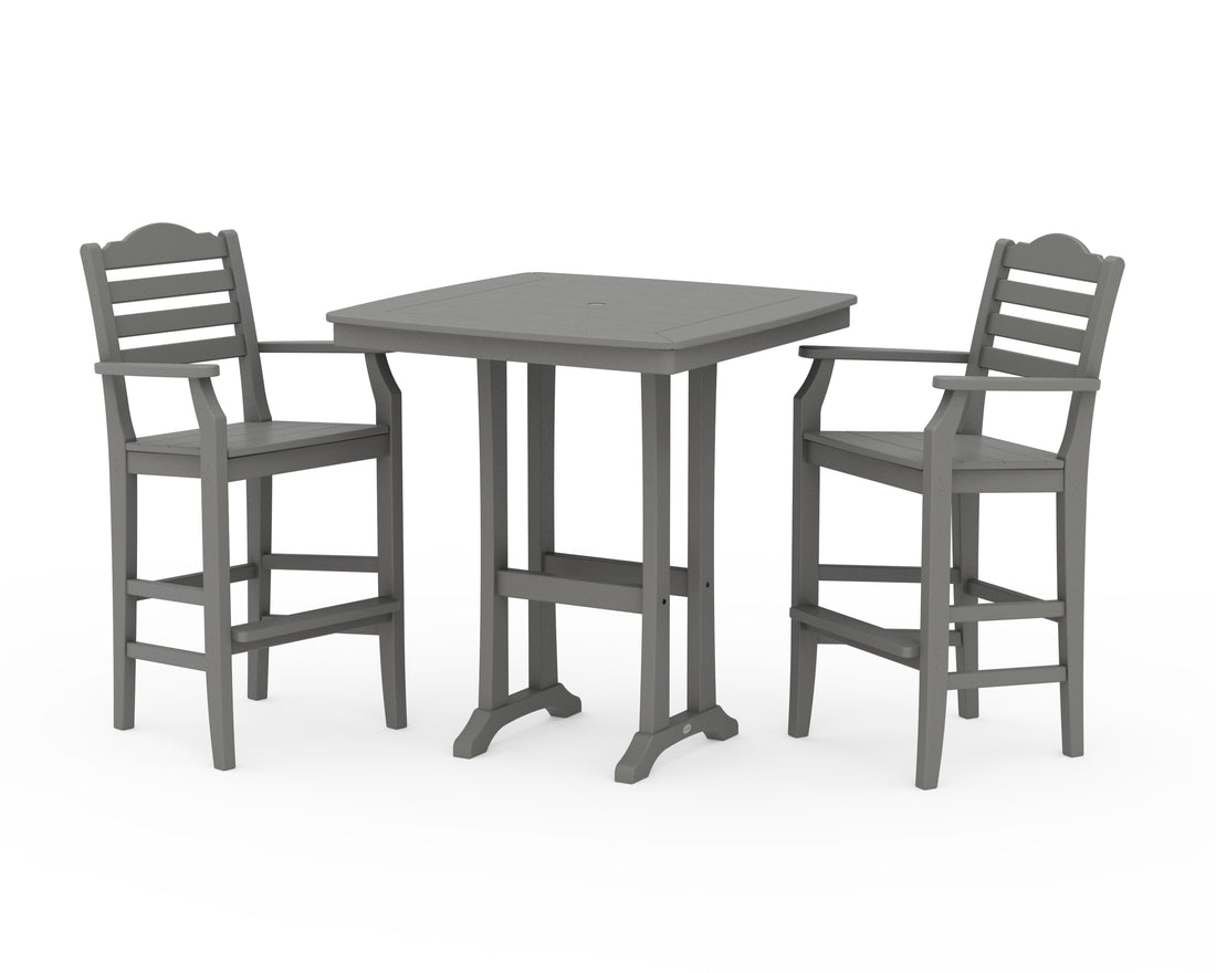 POLYWOOD Savannah 3-Piece Bar Set in Slate Grey
