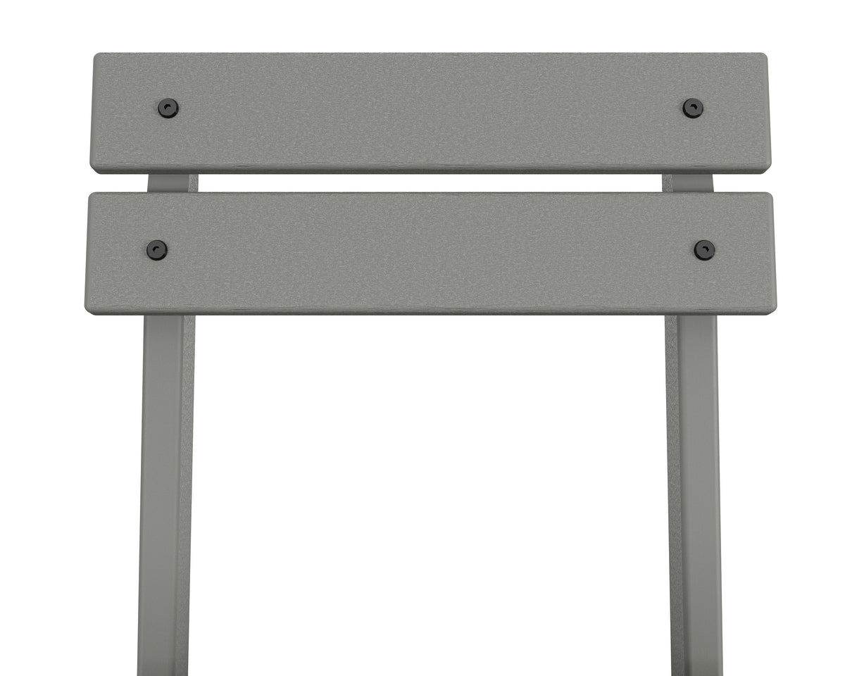 Alternate view of the POLYWOOD Modern Studio Plaza Bar Chair in Slate Grey
