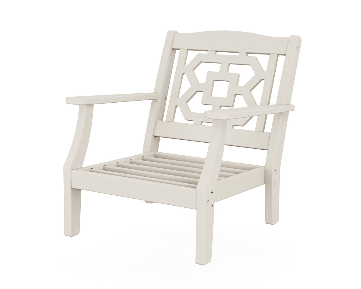POLYWOOD Chinoiserie Deep Seating Chair Frame in Sand