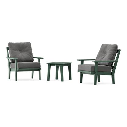POLYWOOD Oxford 3-Piece Deep Seating Set in Green