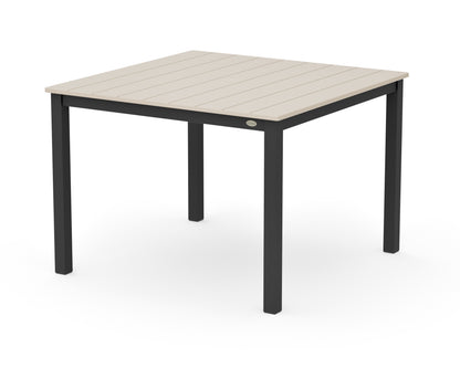POLYWOOD Main Street 42 x 42 Dining Table in Black / Sand