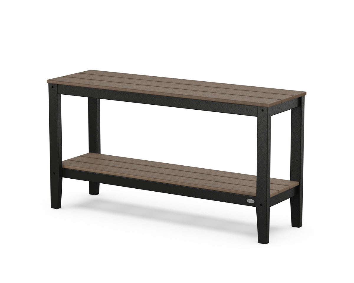 POLYWOOD Newport 55" Console Table in Black / Kona