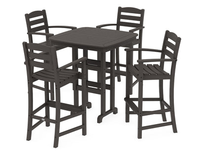 POLYWOOD La Casa Café 5-Piece Bar Set in Vintage Coffee