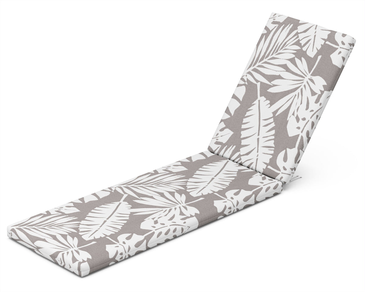 POLYWOOD Chaise Cushion in Leaf Grey Mist