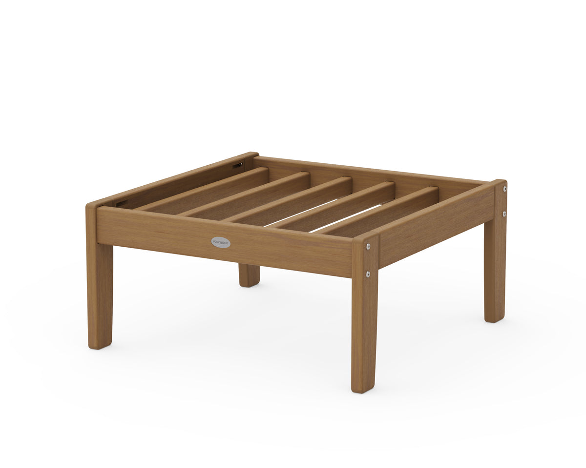 POLYWOOD Braxton Deep Seating Ottoman Frame in Natural