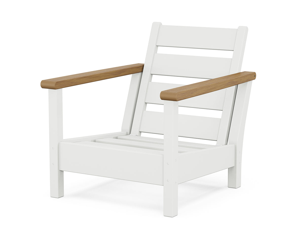 POLYWOOD Harbour Chair Frame in White / Natural