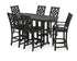 POLYWOOD Country Living Wovendale 7-Piece Bar Set in Black
