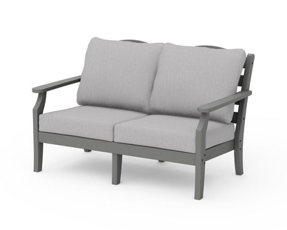 POLYWOOD Savannah Deep Seating Loveseat in Slate Grey / Granite