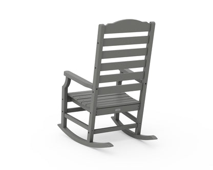 Alternate view of the POLYWOOD Savannah Rocking Chair in Slate Grey